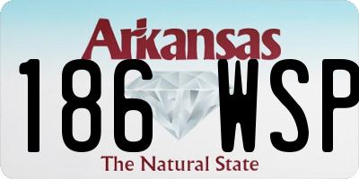 AR license plate 186WSP
