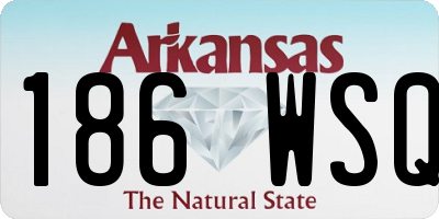 AR license plate 186WSQ