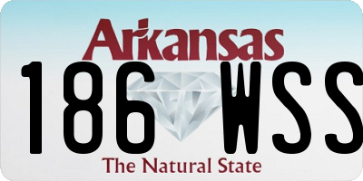 AR license plate 186WSS