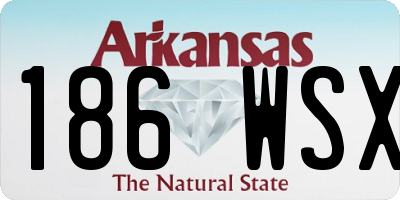 AR license plate 186WSX