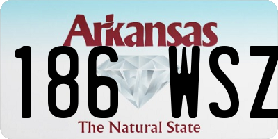 AR license plate 186WSZ