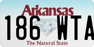 AR license plate 186WTA