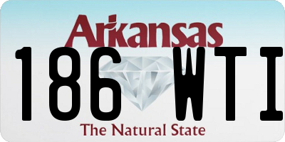 AR license plate 186WTI
