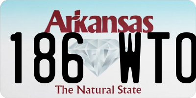 AR license plate 186WTO