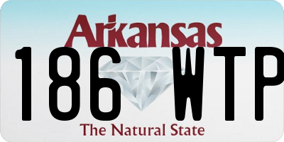 AR license plate 186WTP