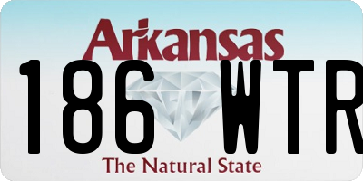 AR license plate 186WTR