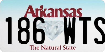AR license plate 186WTS