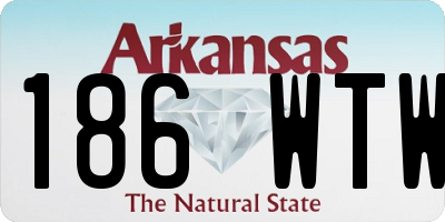 AR license plate 186WTW