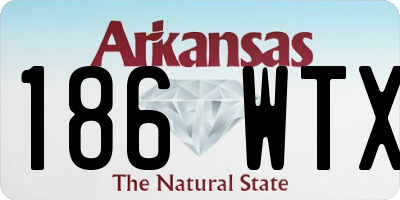 AR license plate 186WTX