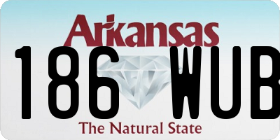 AR license plate 186WUB