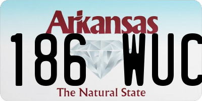 AR license plate 186WUC