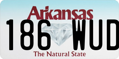 AR license plate 186WUD