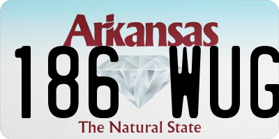 AR license plate 186WUG