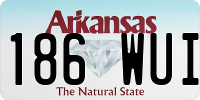 AR license plate 186WUI
