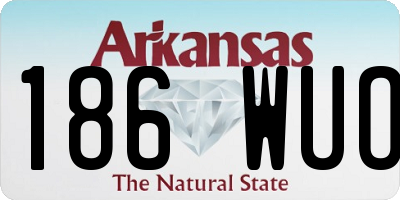 AR license plate 186WUO