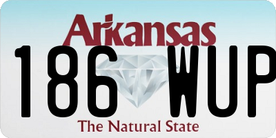 AR license plate 186WUP