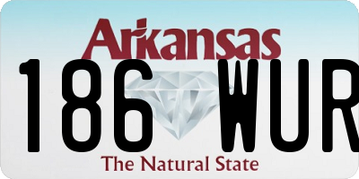AR license plate 186WUR