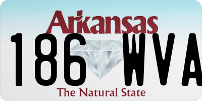 AR license plate 186WVA