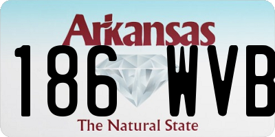 AR license plate 186WVB