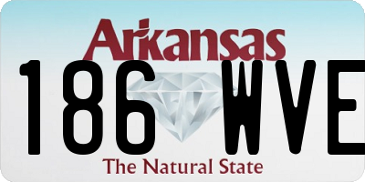 AR license plate 186WVE