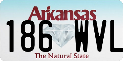 AR license plate 186WVL