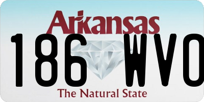 AR license plate 186WVO