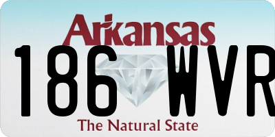 AR license plate 186WVR