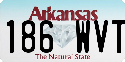 AR license plate 186WVT