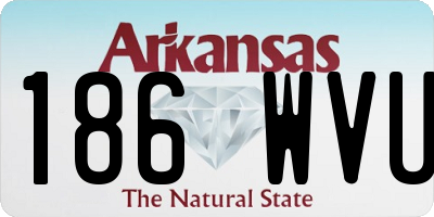 AR license plate 186WVU