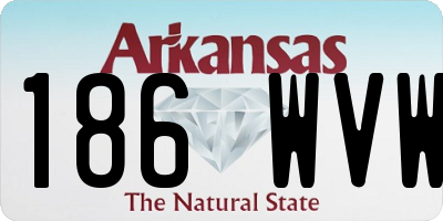 AR license plate 186WVW