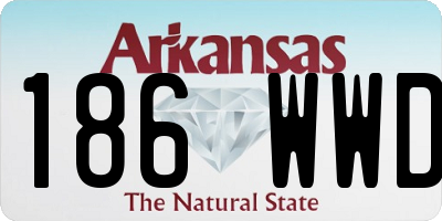 AR license plate 186WWD
