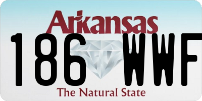 AR license plate 186WWF