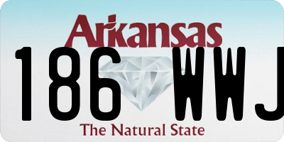 AR license plate 186WWJ