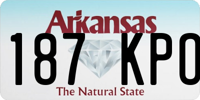 AR license plate 187KPO