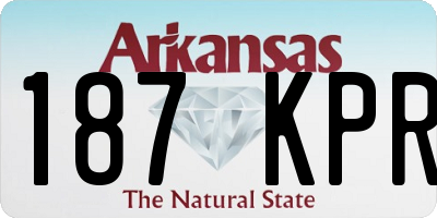 AR license plate 187KPR