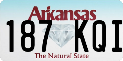 AR license plate 187KQI