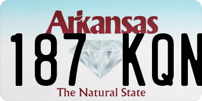 AR license plate 187KQN