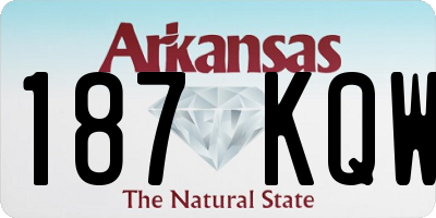 AR license plate 187KQW