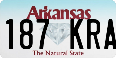 AR license plate 187KRA