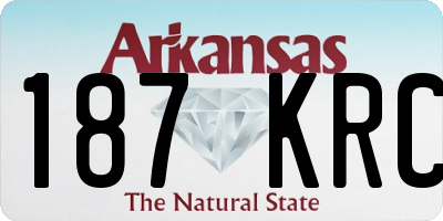 AR license plate 187KRC