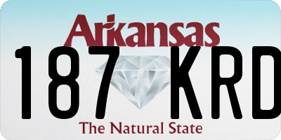 AR license plate 187KRD