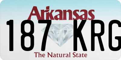 AR license plate 187KRG