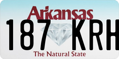 AR license plate 187KRH