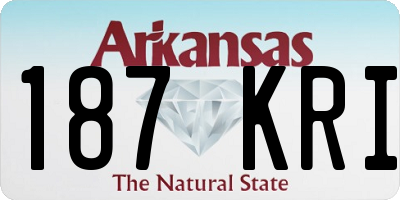 AR license plate 187KRI