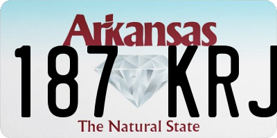 AR license plate 187KRJ