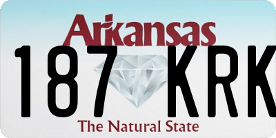 AR license plate 187KRK
