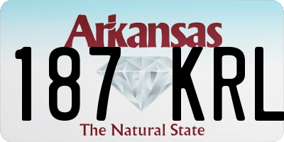 AR license plate 187KRL