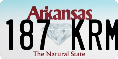 AR license plate 187KRM