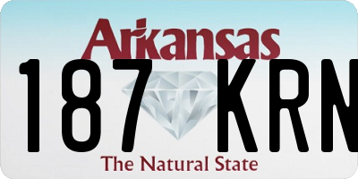 AR license plate 187KRN