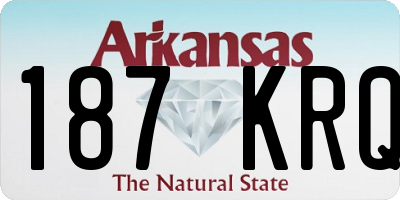 AR license plate 187KRQ